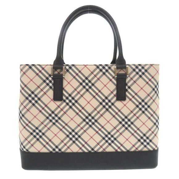 BURBERRY Nova Check Leather Handbag - Picture 3 of 11